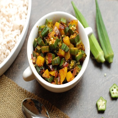 Bhindi Aloo Bhaja